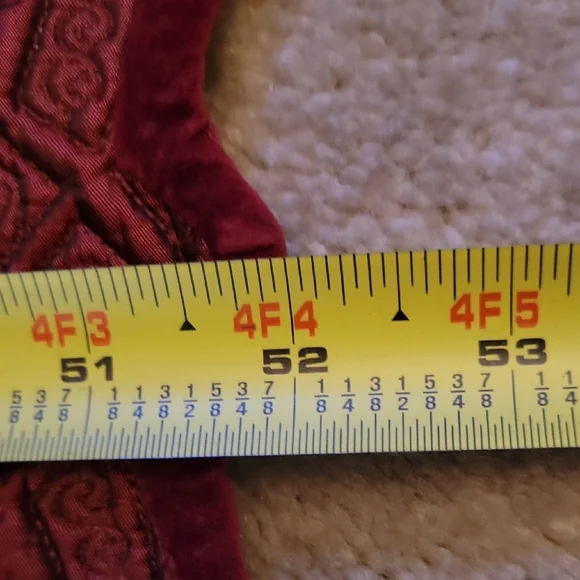 Maroon Quilted Coverlet - Picture 6 of 6